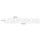 Painel Ripado Cor: Nude De Uso Interno Em Wpc Moon 2 90m X 14