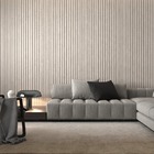 Painel Ripado Cream 2750 X 455 X 15mm - Caixa Com 4 Painéis T