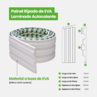 Painel Ripado De Eva Autocolante Fácil Instalação Moderno Meu