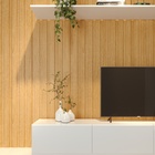 Painel Ripado de Madeira MDF 1,5cm Freijó 0,06x2,50m Moldurama