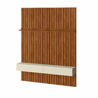 Painel Ripado De Parede Com Gaveta 2 00x2 65  Slatted Mdp Mel