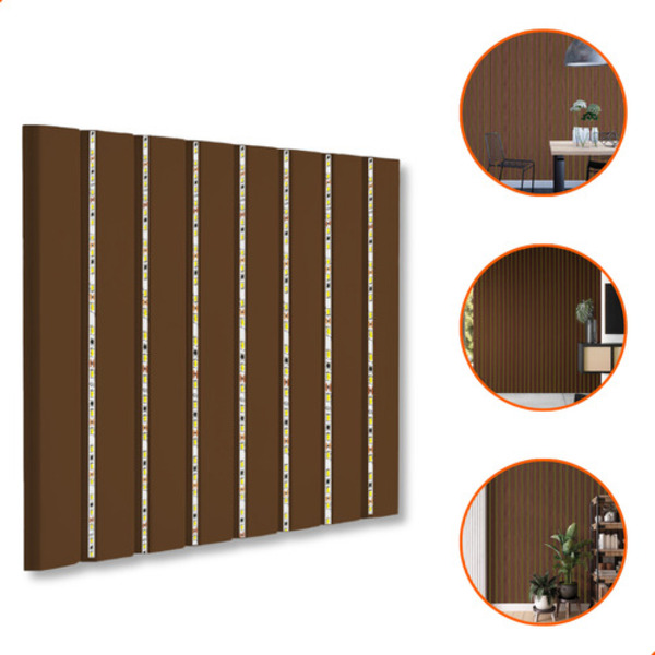 Painel Ripado Decorativo Alumínio Para Fita Led 1m P/ Sala Ma