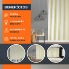 Painel Ripado Decorativo Alumínio Para Fita Led 1m P/ Sala Ma