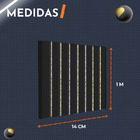 Painel Ripado Decorativo Alumínio Para Fita Led 1m P/ Sala Ma