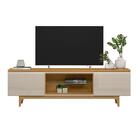 Painel Ripado E Rack Percy Tv 75' Tauri Off White Brilho