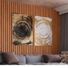 Painel Ripado Em Barra 183x89,5cm (1,63m²) Mdf Freijó/madeira