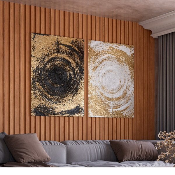 Painel Ripado Em Barra 183x89,5cm (1,63m²) Mdf Freijó/madeira