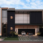 Painel Ripado Em Madeira Wpc, 3d Ripado, Modular Cor Concreto