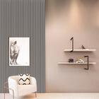 Painel Ripado Em Madeira Wpc, 3d Ripado, Modular Cor Marfim,