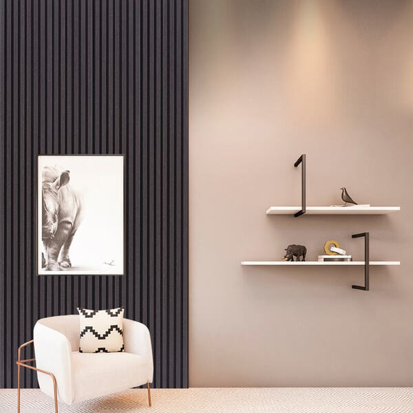 Painel Ripado Em Madeira Wpc, 3d Ripado, Modular Lixado Cor T