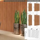 Painel Ripado Em Mdf 134x183 Cm Freijó Pa73jj Dalla Costa