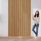 Painel Ripado Em Mdf 260cmx90cmx3cm Buriti