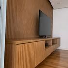 Painel Ripado Em Mdf Premium Alto Padrão - 1,70 M² Carvalho E