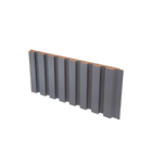 Painel Ripado Em Mdf Premium Alto Padrão - 1,70 M² Grafite