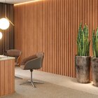 Painel Ripado Em Placa 183x134cm (2,45m²) Mdf Freijó/madeirado