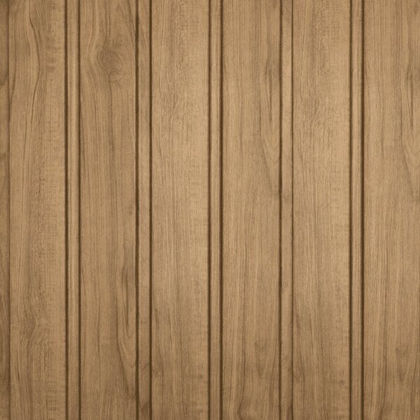 Painel Ripado Em Placa 2,85x12,2 (0,34m²) Poliestireno Cedro