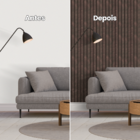 Painel Ripado Em Pvc Eva Autocolante Decoração Revestimento L