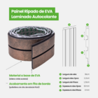 Painel Ripado Em Pvc Eva Autocolante Decoração Revestimento L