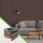 Painel Ripado Em Pvc Eva Autocolante Decoração Revestimento L