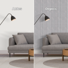 Painel Ripado Em Pvc Eva Autocolante Decoração Revestimento L