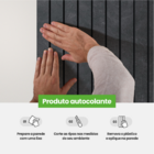 Painel Ripado Em Pvc Eva Autocolante Decoração Revestimento L