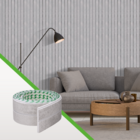 Painel Ripado Em Pvc Eva Autocolante Decoração Revestimento L