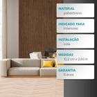 Painel Ripado Espaçowall Ipê 1,2cm X 12,2cm X 2,60m
