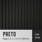 Painel Ripado Espaçowall Large Preto  2,1cm X 12,2cm X 2,60m