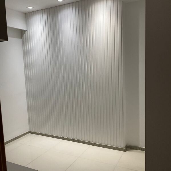 Painel Ripado Estrutural Double (120cm X 90cm) - Branco Txt