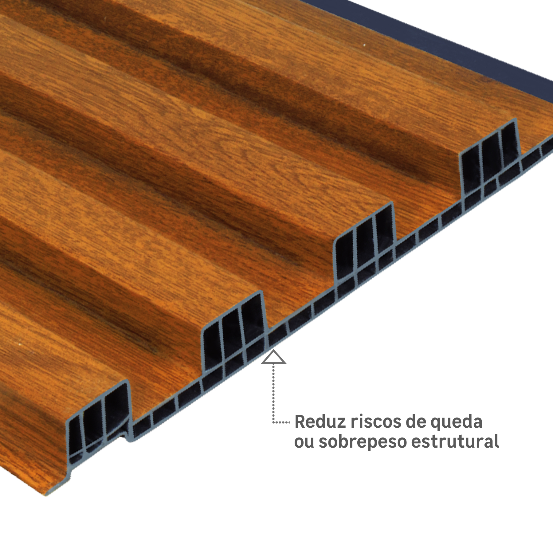 Painel Ripado Externo de PVC 2,1mm Angelin 20x600cm Slim Macheto