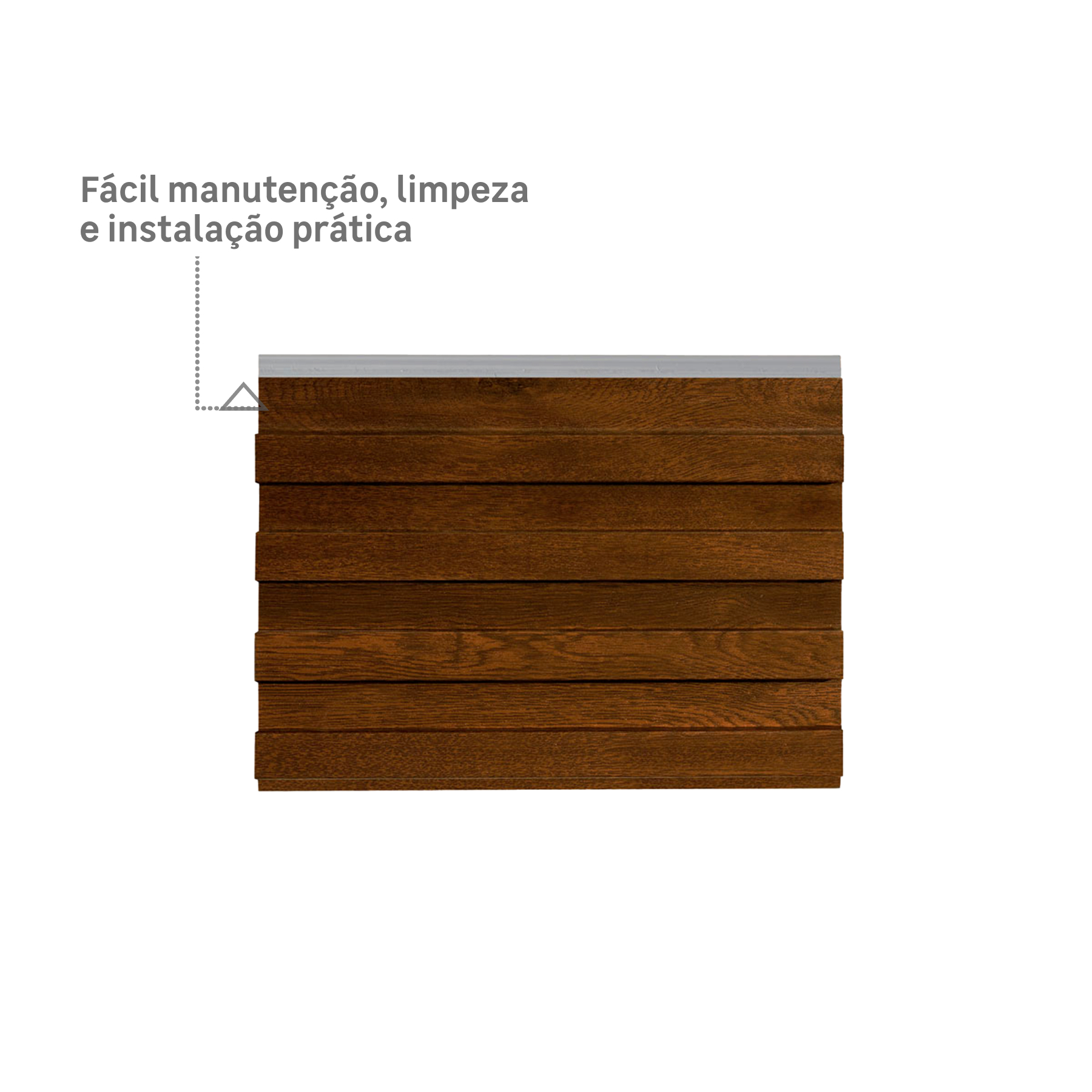 Painel Ripado Externo de PVC 2,1mm Nogueira 20x600cm Slim Macheto