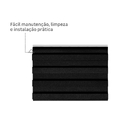 Painel Ripado Externo de PVC 2,1mm Preto 20x300cm Slim Macheto
