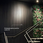 Painel Ripado Externo de PVC 2,1mm Preto 20x300cm Slim Macheto