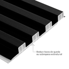 Painel Ripado Externo de PVC 2,1mm Preto 20x600cm Slim Macheto