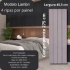 Painel Ripado-forro Lambri Cinza 2750 X 455 X 9mm Caixa Com 2