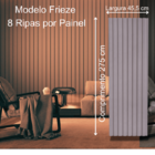 Painel Ripado Frieze Cinza 2750 X 455 X 9mm Caixa Com 2 Painé