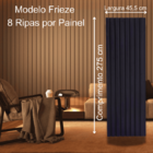 Painel Ripado Frieze Preto 2750 X 455 X 9mm Caixa Com 2 Painé