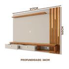 Painel Ripado Grande Para Tv Até 80 Polegadas Com Led Off Whi