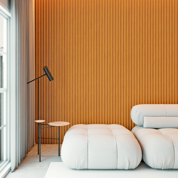 Painel Ripado Interno de Plástico PVC 2,80mx2,1x20cm 2 Peças Cumarú Slim Macheto