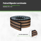 Painel Ripado Laminado Autocolante Cor Nogueira Intenso Linha