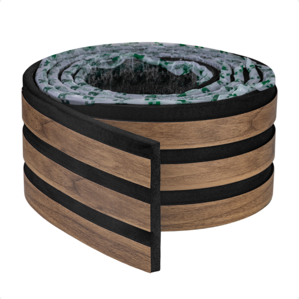 Painel Ripado Laminado Autocolante Flexível Amadeirado 10mt M