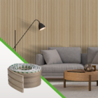 Painel Ripado Laminado De Eva Autocolante Amadeirado Linha Ma