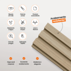 Painel Ripado Laminado De Eva Autocolante Flexível Rolo 10mt