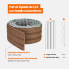 Painel Ripado Laminado De Eva Autocolante Flexível Rolo 10mt