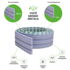 Painel Ripado Laminado De Eva Autocolante Flexível Rolo 5mt A