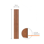 Painel Ripado Laminado Eva Autocolante 10cm Linha Urban Bronz