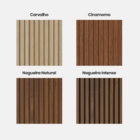 Painel Ripado Laminado Eva Autocolante Linha Madeto Nogueira