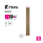 Painel Ripado de Madeira MDF 19mm Carvalho 30x260cm Ravik Artens