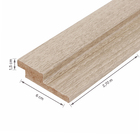 Painel Ripado de Madeira MDF 2,70m x 1,5cm x 6cm Marfim Adriático Moldurama