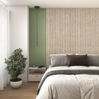 Painel Ripado de Madeira MDF 2,70m x 1,5cm x 6cm Marfim Adriático Moldurama